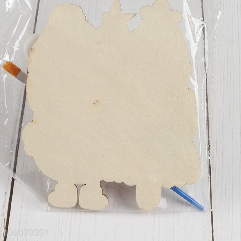 Factory Price Christmas DIY Coloring Wooden Craft Kit Party Favors for Kids