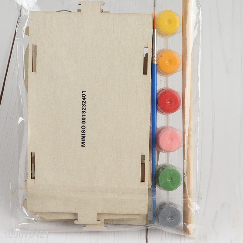 Factory Price Easter DIY Painting Wooden Crafts Kit Wooden Easter Coloring Kit