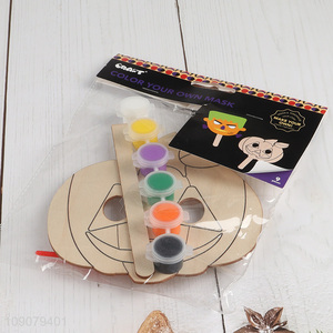 High Quality Halloween DIY Coloring <em>Wooden</em> <em>Craft</em> Kit Halloween Party Decoration