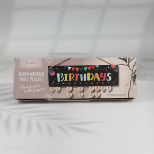 Online Wholesale Birthday Wall Hanging Sign Wooden Birthday Hanging Decor