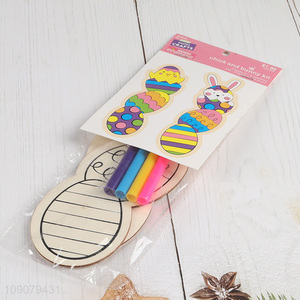 Online Wholesale Easter DIY Coloring <em>Wooden</em> <em>Craft</em> Kit Easter Home Ornaments