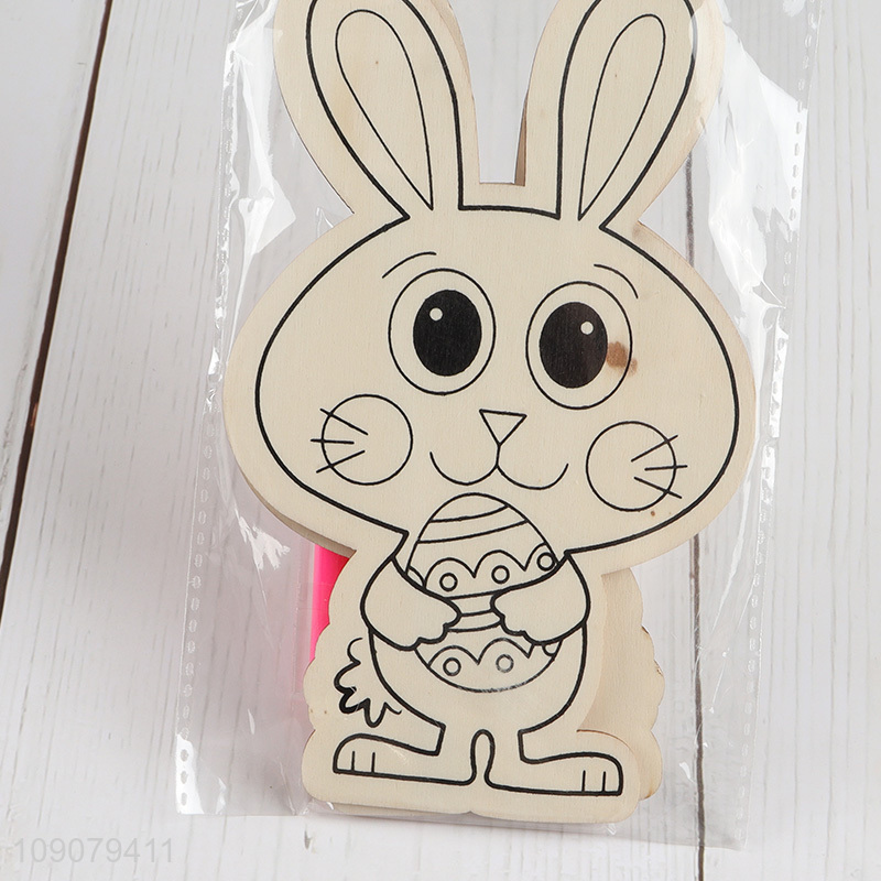 Online Wholesale Easter DIY Coloring Wooden Craft Kit DIY Easter Ornaments