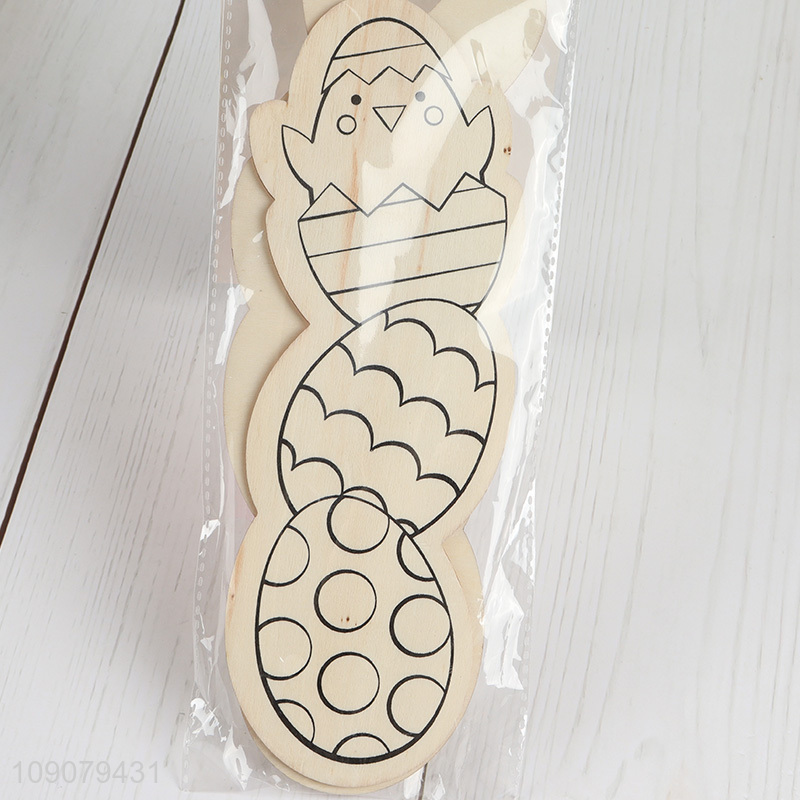 Online Wholesale Easter DIY Coloring Wooden Craft Kit Easter Home Ornaments