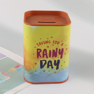 China factory tinplate money box saving money bank for children