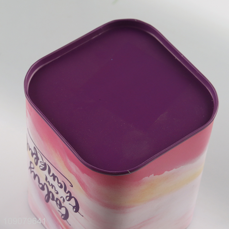 Good selling square tinplate kids money box coin bank wholesale