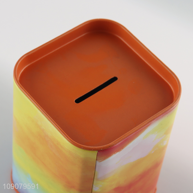 China factory tinplate money box saving money bank for children