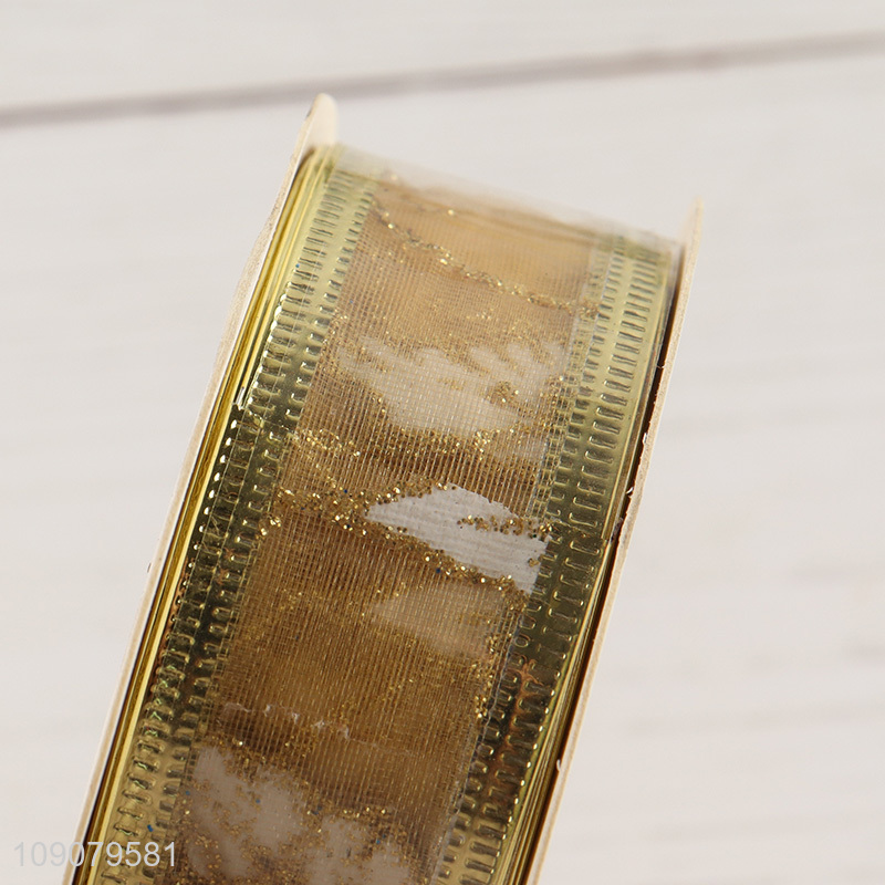 Popular products golden decorative gifts wrapping ribbon packaging ribbon