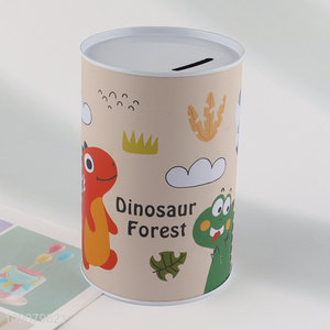 Yiwu market cartoon dinosaur printed kids money box coin bank
