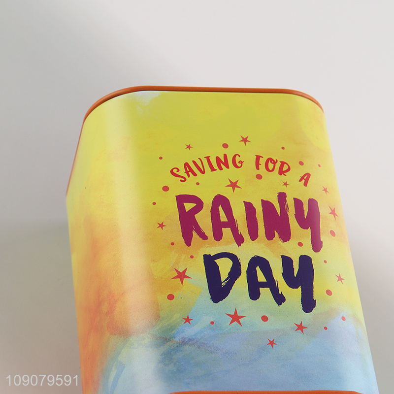 China factory tinplate money box saving money bank for children