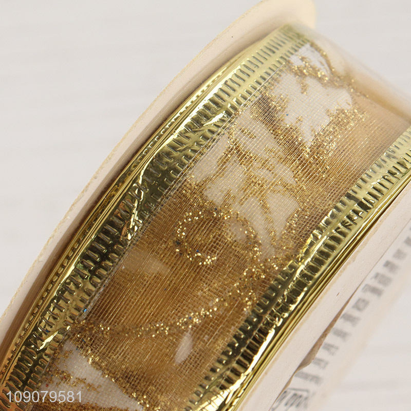 Popular products golden decorative gifts wrapping ribbon packaging ribbon