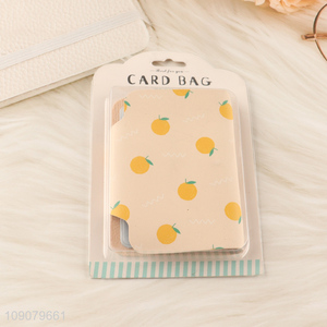 Factory supply pu leather portable card holder card bag for sale