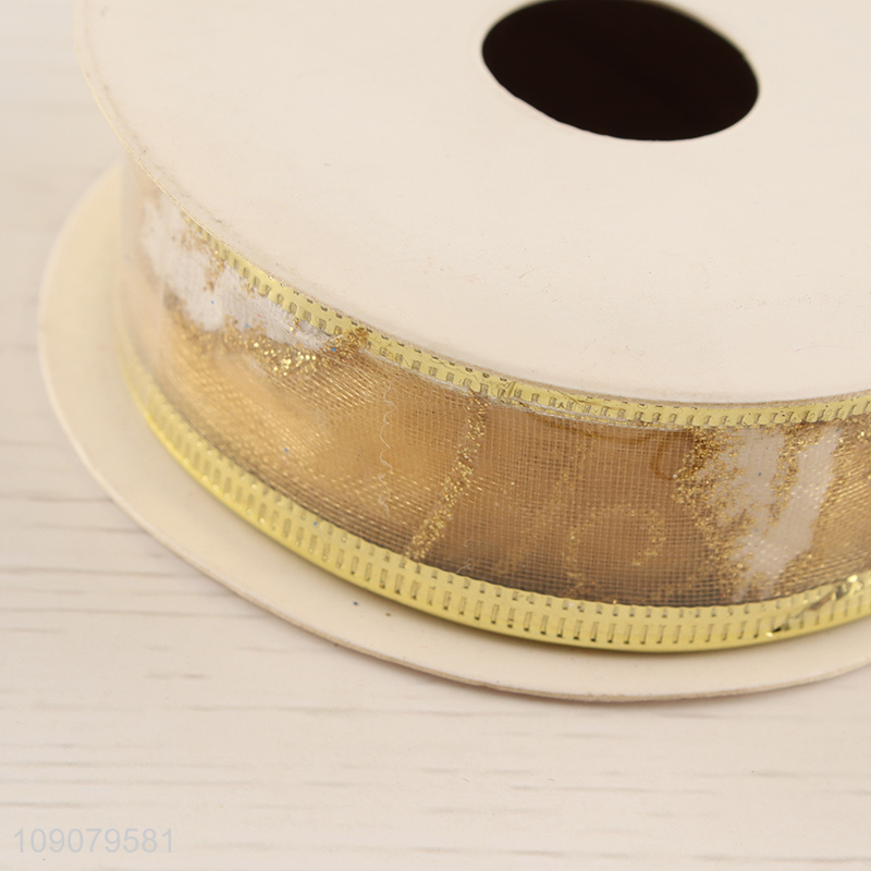 Popular products golden decorative gifts wrapping ribbon packaging ribbon