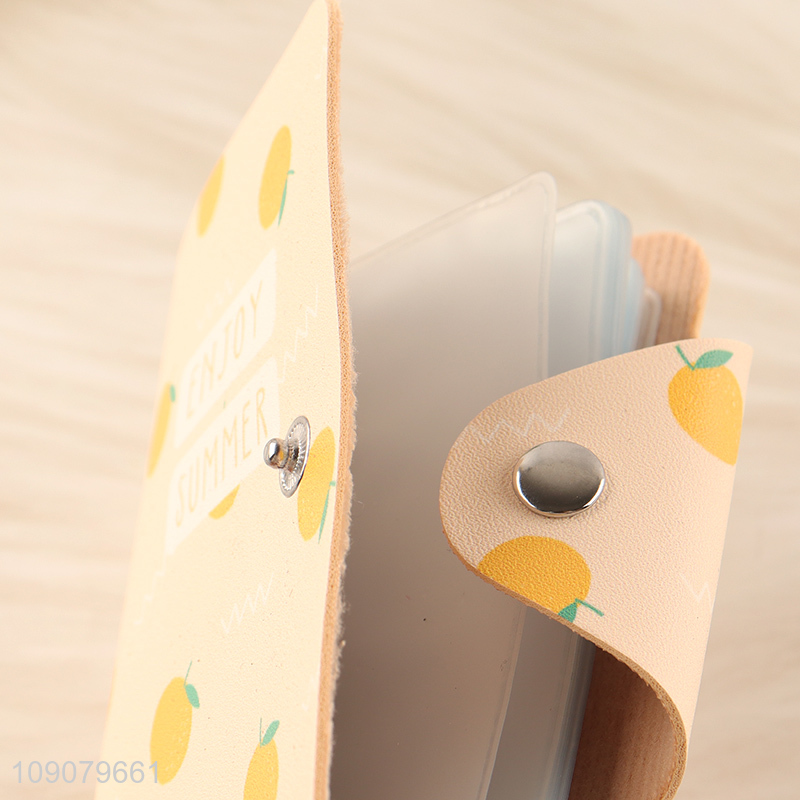 Factory supply pu leather portable card holder card bag for sale