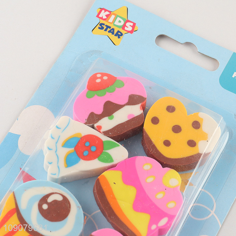 Hot items cartoon school students stationery rubber eraser set