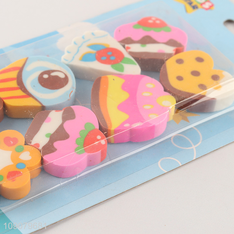 Hot items cartoon school students stationery rubber eraser set