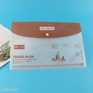 New arrival school office supplies portable pp file bag for sale