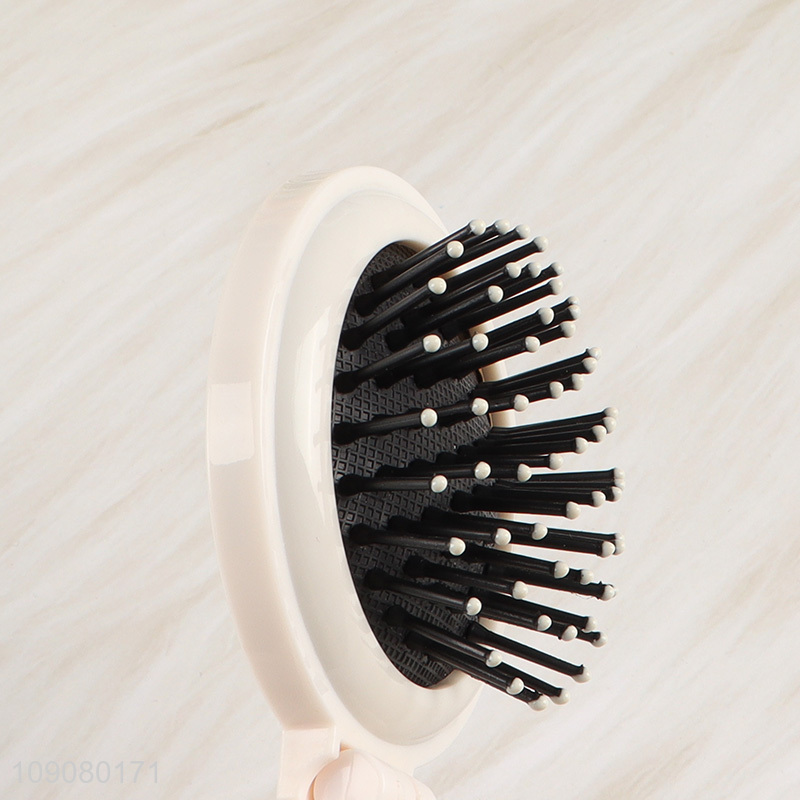 Online Wholesale Cute Pocket Hair Comb Folding Airbag Comb with Mirror