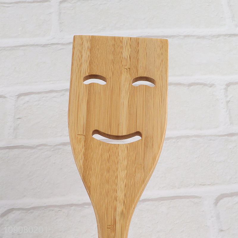 Online Wholesale Natural Bamboo Slotted Spatula Bamboo Kitchen Utensils
