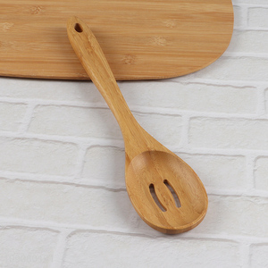 Factory Price Natural Bamboo Slotted Spoon Bamboo Cooking Utensils