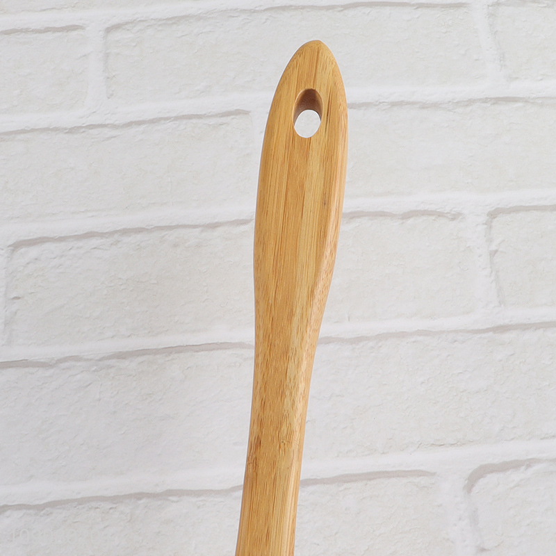 Online Wholesale Natural Bamboo Slotted Spatula Bamboo Kitchen Utensils
