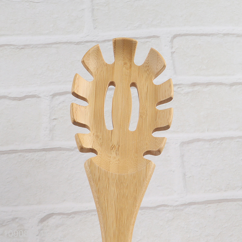 High Quality Natural Bamboo Spaghetti Server Bamboo Pasta Spoon