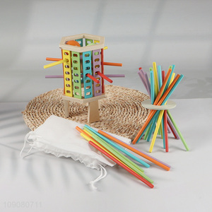 Hot Selling Montessori Toy Wooden Kerplunk Game Wooden Board Game