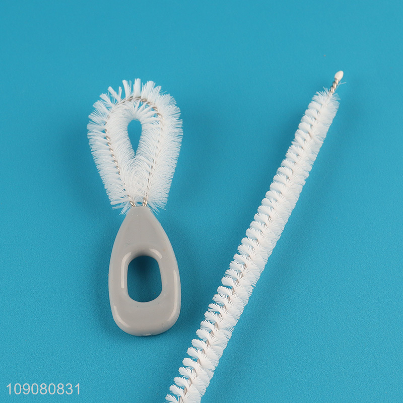 Factory price household cleaning supplies cup bottle brush straw brush set