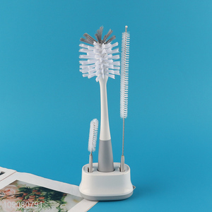 Most popular 3pcs household kitchen cleaning supplies cup brush straw brush set