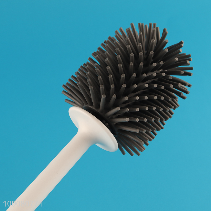 Most popular durable bathroom plastic toilet brush set with holder