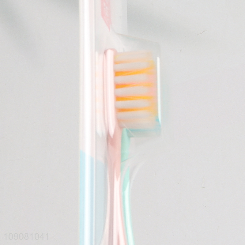 China Imports 2PCS Adults Toothbrush Manual Soft Bristles Toothbrush