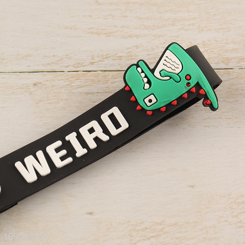 Factory supply multicolor silicone dinosaur pendant cartoon keychain