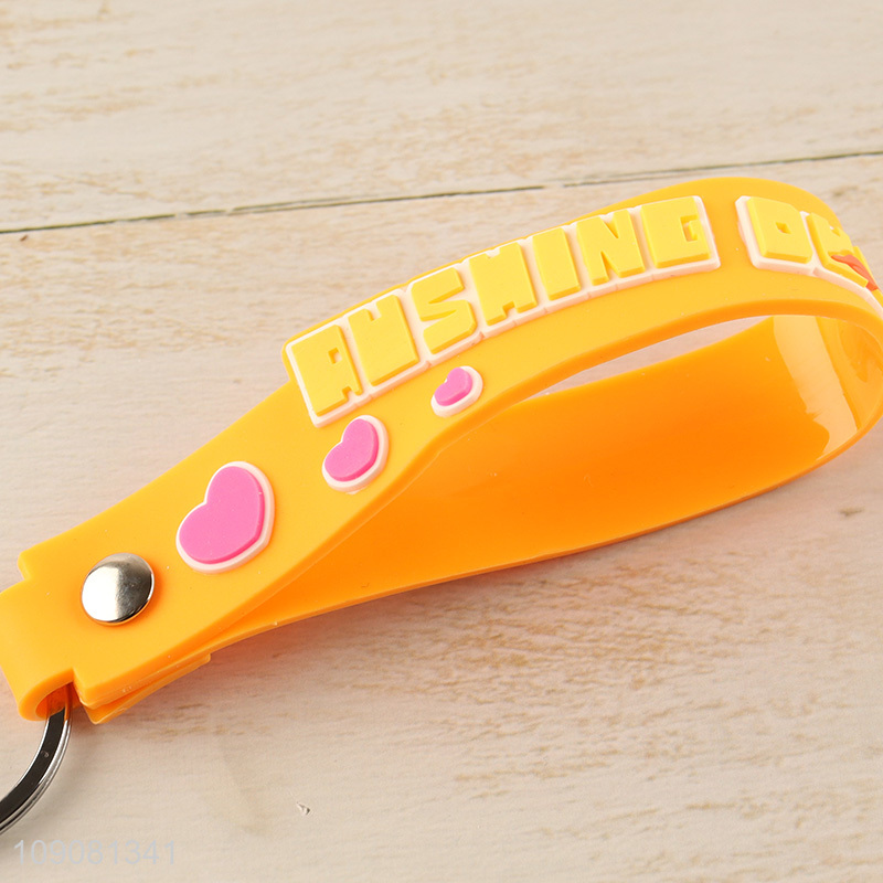 Factory wholesale cartoon hamburger shape pendant portable keychain