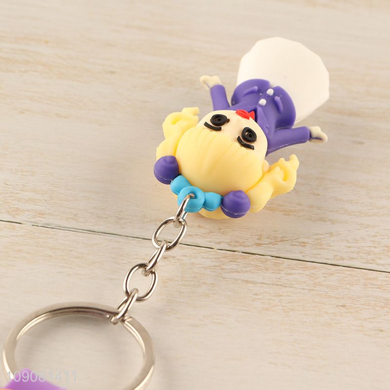 Most popular portable girls princess silicone pendant keychain for sale