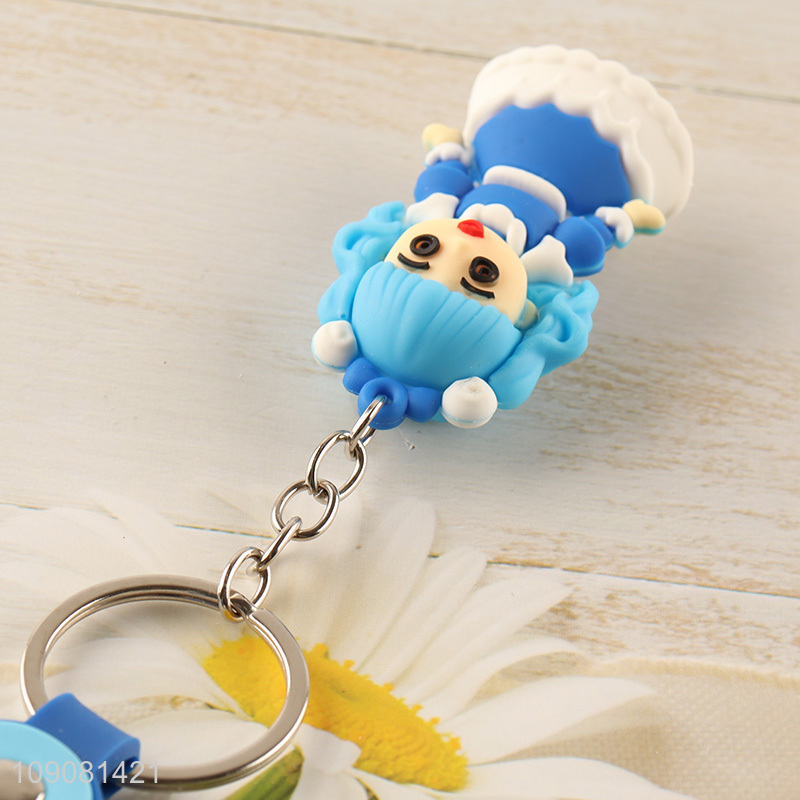 New arrival blue portable princess pendant silicone keychain for gifts