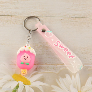 New product popsicle shape portable silicone keychain for sale