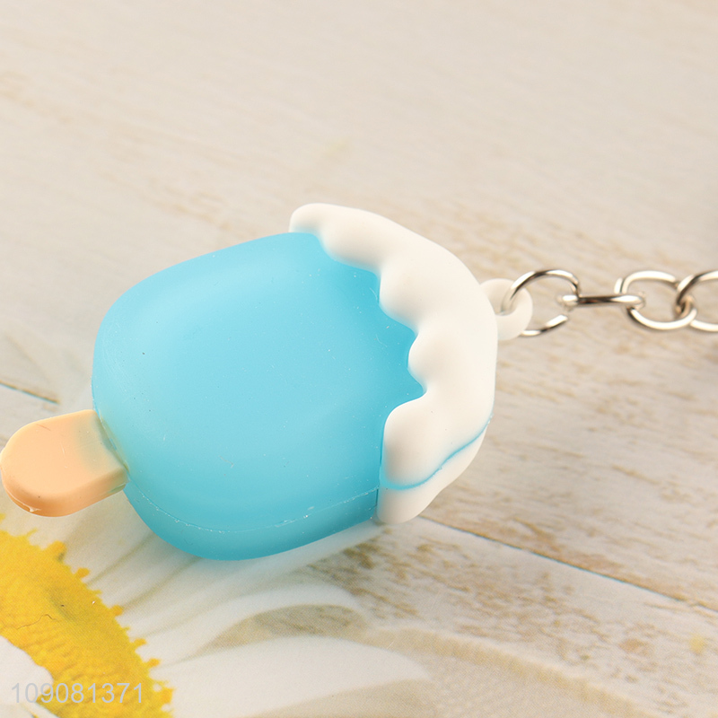 High quality portable silicone popsicle shape pendant keychain for gifts