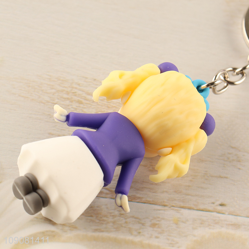 Most popular portable girls princess silicone pendant keychain for sale