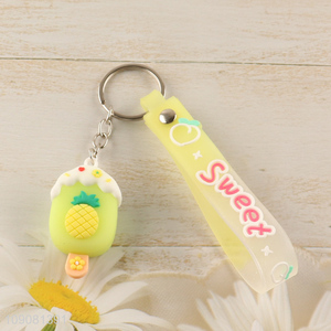Top sale portable silicone popsicle pendant keychain for gifts