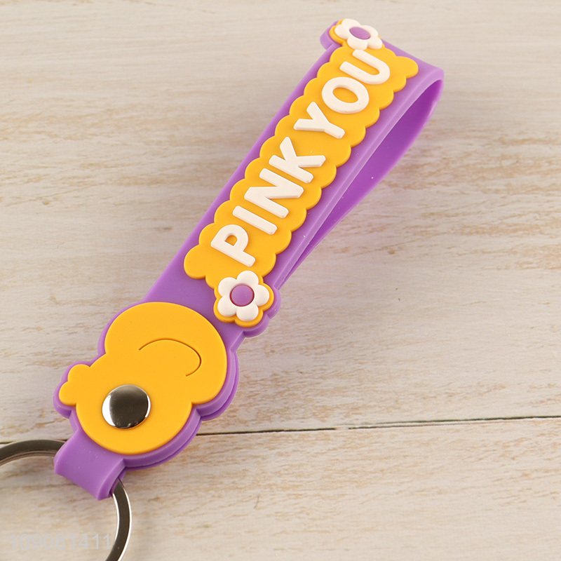 Most popular portable girls princess silicone pendant keychain for sale