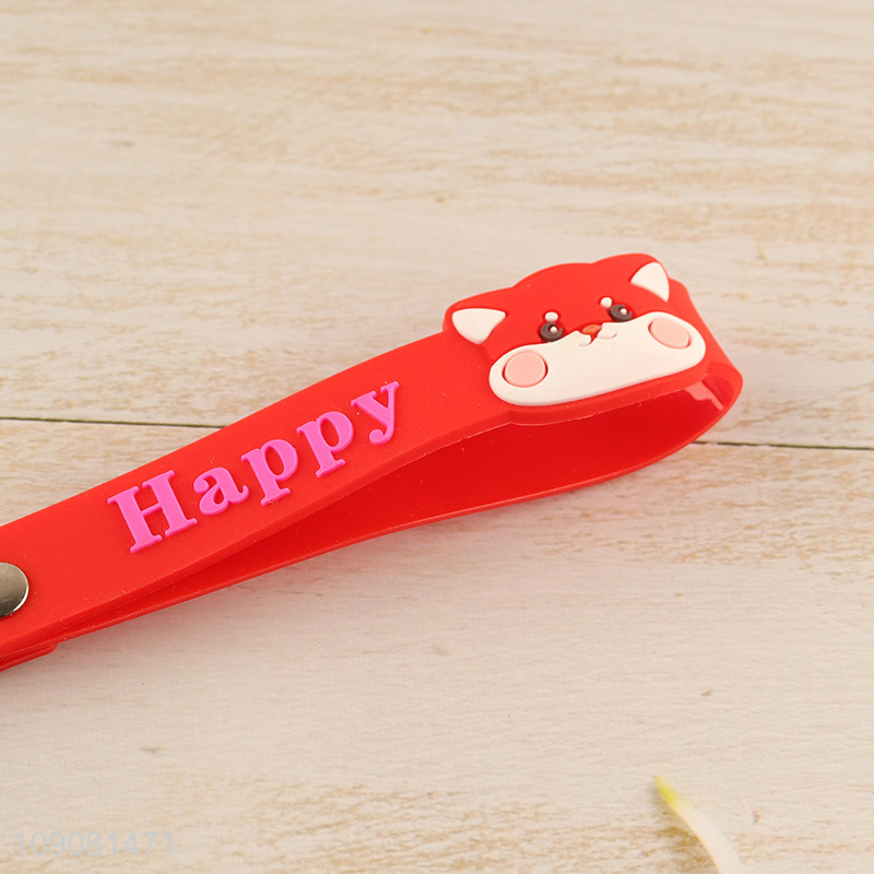 Best sale portable cartoon silicone puppy pendant keychain for gifts