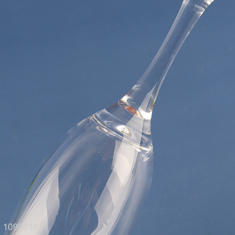 Low price unbreakable clear glass wine glasses champagne glasses goblet for sale