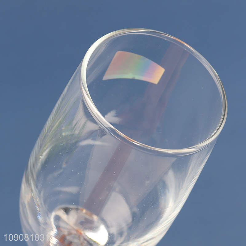 Low price unbreakable clear glass wine glasses champagne glasses goblet for sale