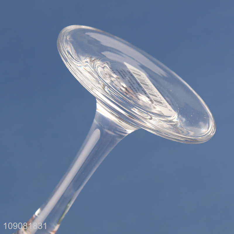 Low price unbreakable clear glass wine glasses champagne glasses goblet for sale