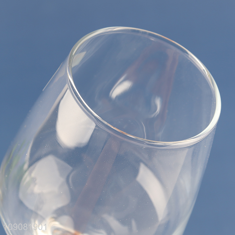 Yiwu market clear glass 360ml wine glasses champagne glasses goblet for sale