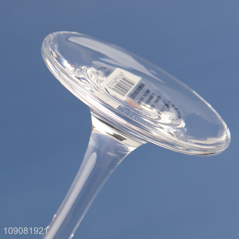 Top selling unbreakable clear glass 340ml wine glasses champagne glasses wholesale
