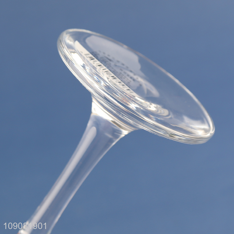 Yiwu market clear glass 360ml wine glasses champagne glasses goblet for sale