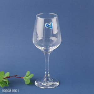 Yiwu market clear glass 360ml wine glasses champagne glasses goblet for sale