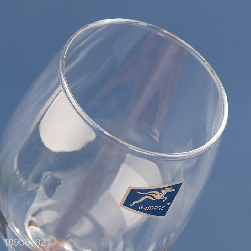 Top selling unbreakable clear glass 340ml wine glasses champagne glasses wholesale