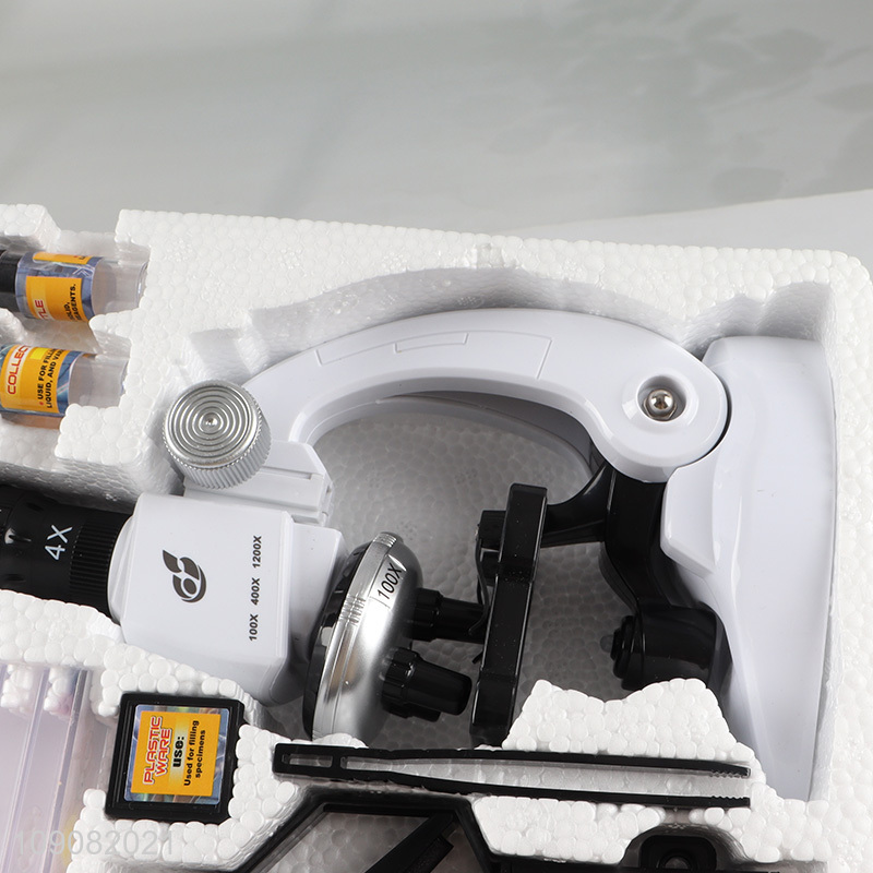 China Imports Biological Microscope Science Kit with 100X-1200X Microscope