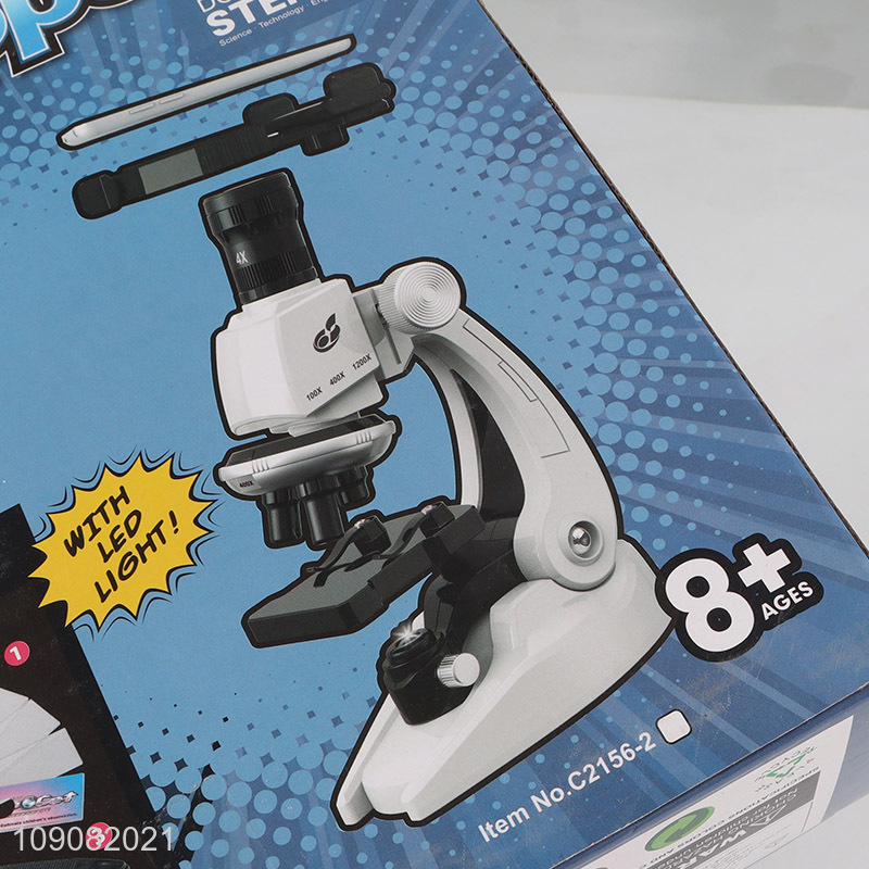 China Imports Biological Microscope Science Kit with 100X-1200X Microscope